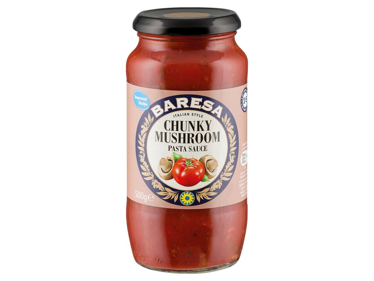 Barresa chunky mushroom pasta sauce: improved recipe.