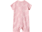 Ροζ βρεφική πιτζάμα με σχέδιο λουλουδιών