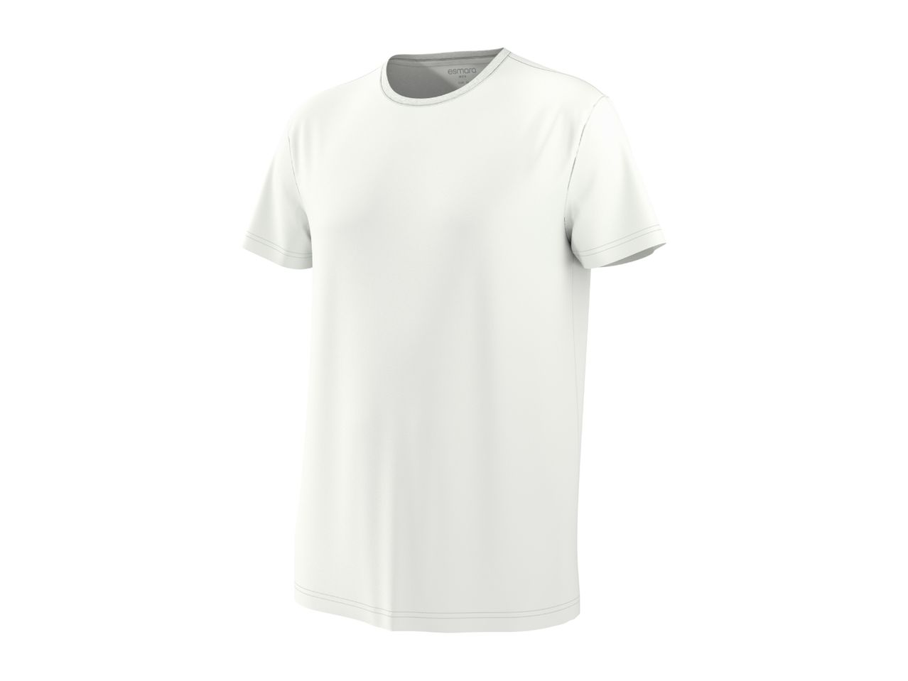 White men's short-sleeved t-shirt with a round neck