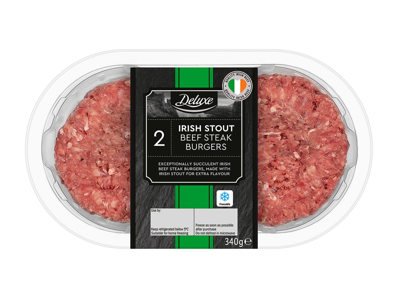 Go to full screen view: Deluxe Stout Beef Burgers - Image 1