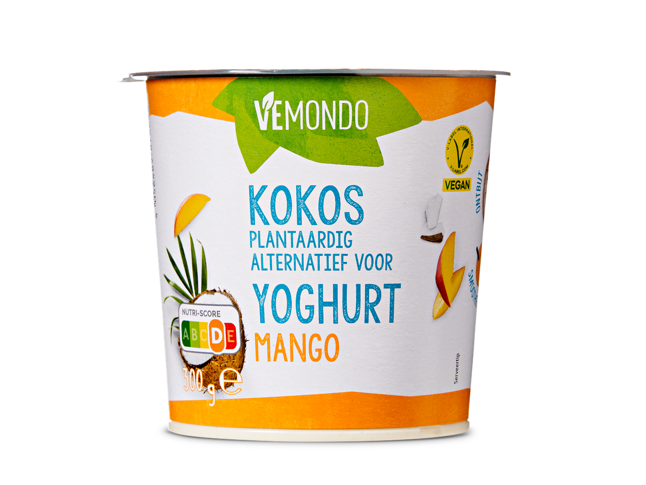 Vemondo kokos-mango vegan yoghurt.