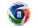 White, blue, orange, and green football with a gold trophy logo and the number 26.