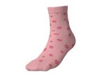 Pink sock with small floral patterns