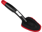 ULTIMATE SPEED® car cleaning brush with red microfiber pad and black handle.