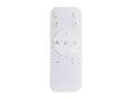 White remote control with various function buttons
