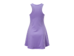 Vestido esportivo lilás, vista traseira.