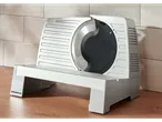 SILVERCREST® Electric Multi-Purpose Slicer on a wooden surface with tiled background.