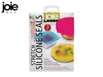 3-piece stretch silicone seals for bowls, plates, or jars to preserve freshness.