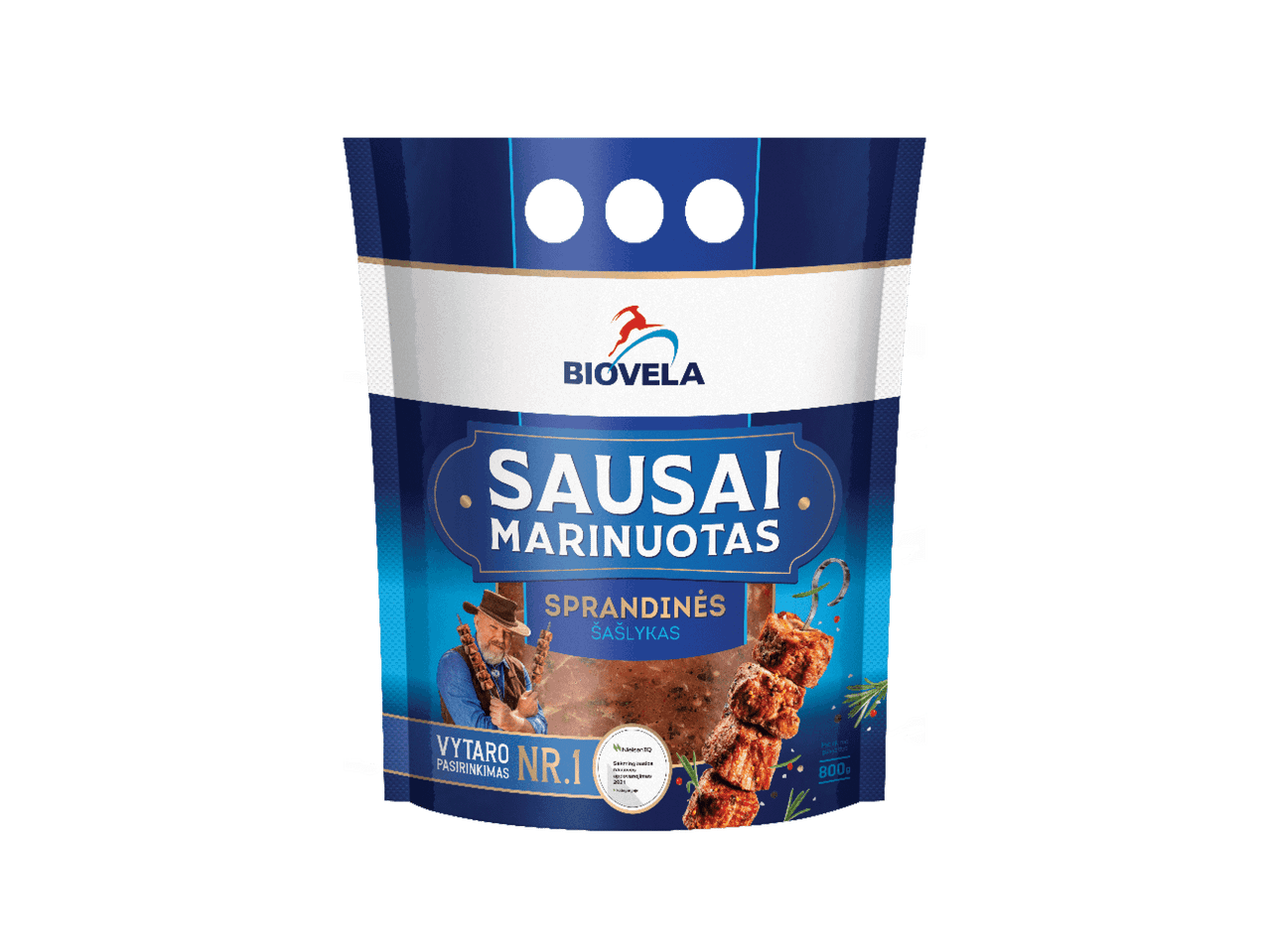 Bunila Sausai Marinuoti Sausainiai pakuotėje.