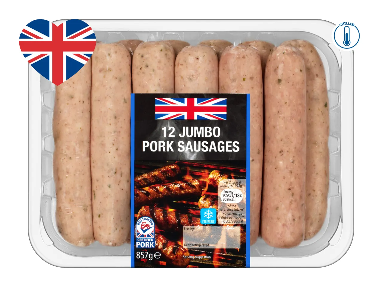 12 British Pork Sausages