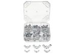 PARKSIDE® DIY assortment of wing nuts in a clear organizer box.