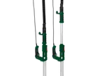 Duas lixadeiras de parede e teto PARKSIDE® com hastes extensíveis.
