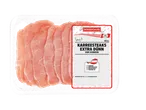 400g Wiesentäler Karreesteaks extra dünn vom Schwein in Plastikverpackung.