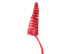 Red spiral straw decoration.