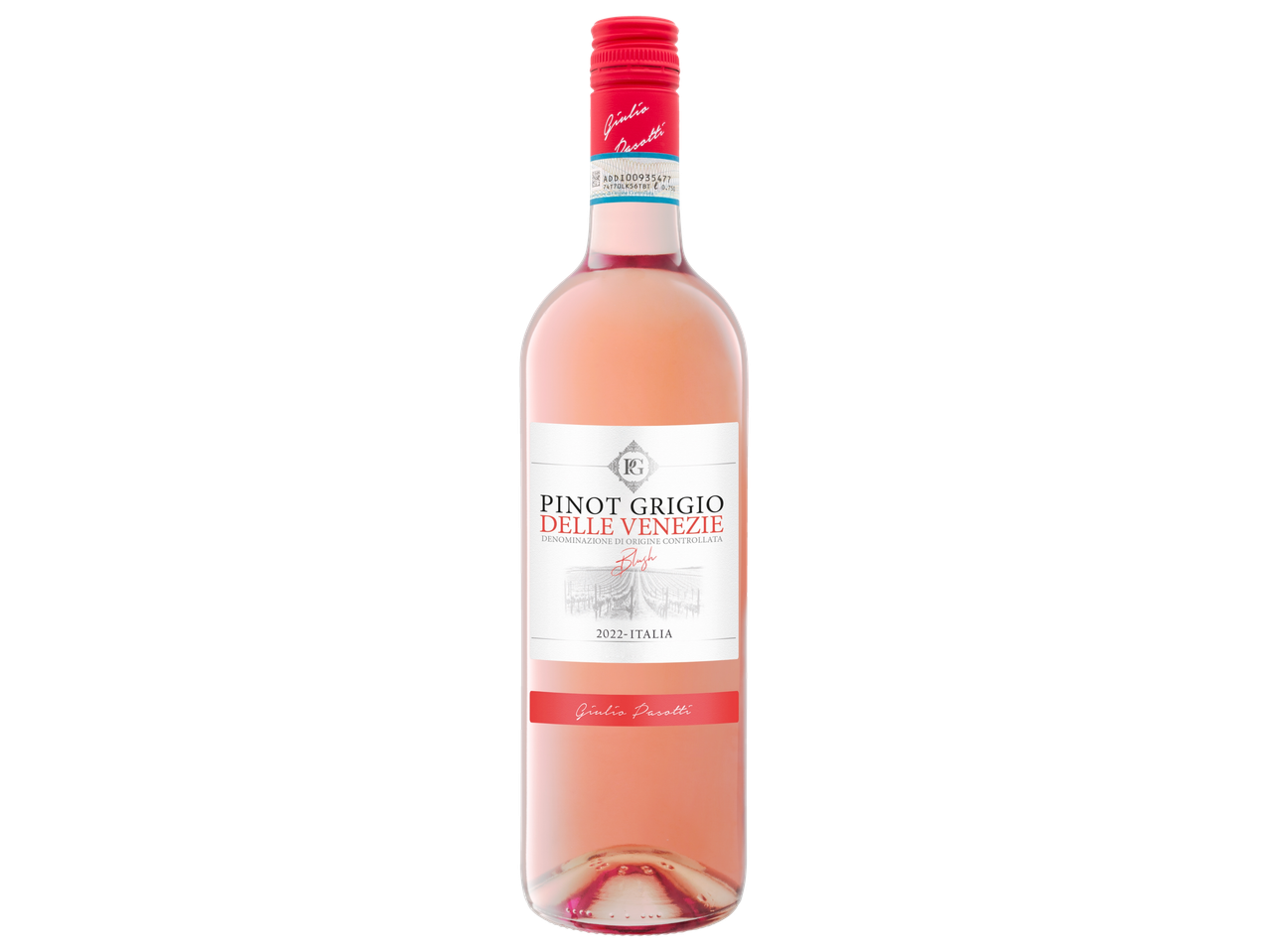 Giulio Pasotti Pinot Grigio Delle Venezie rosé wijn.