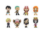 Eight One Piece chibi figurines.