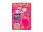Pink Vending Machine Surprise toy with loading screen, coin slot, and prize dispenser.