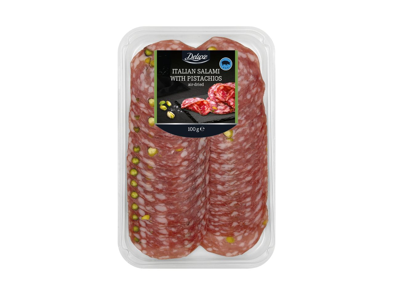 Deluxe Italian Salami with Pistachios, air-dried, 100g
