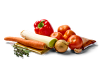 Tomaten, paprika, prei, wortel en pasta: ingrediënten voor een heerlijke maaltijd.