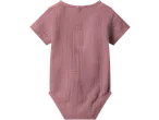 Body de bebeluși LUPILU din muselină roz, cu nasturi la spate