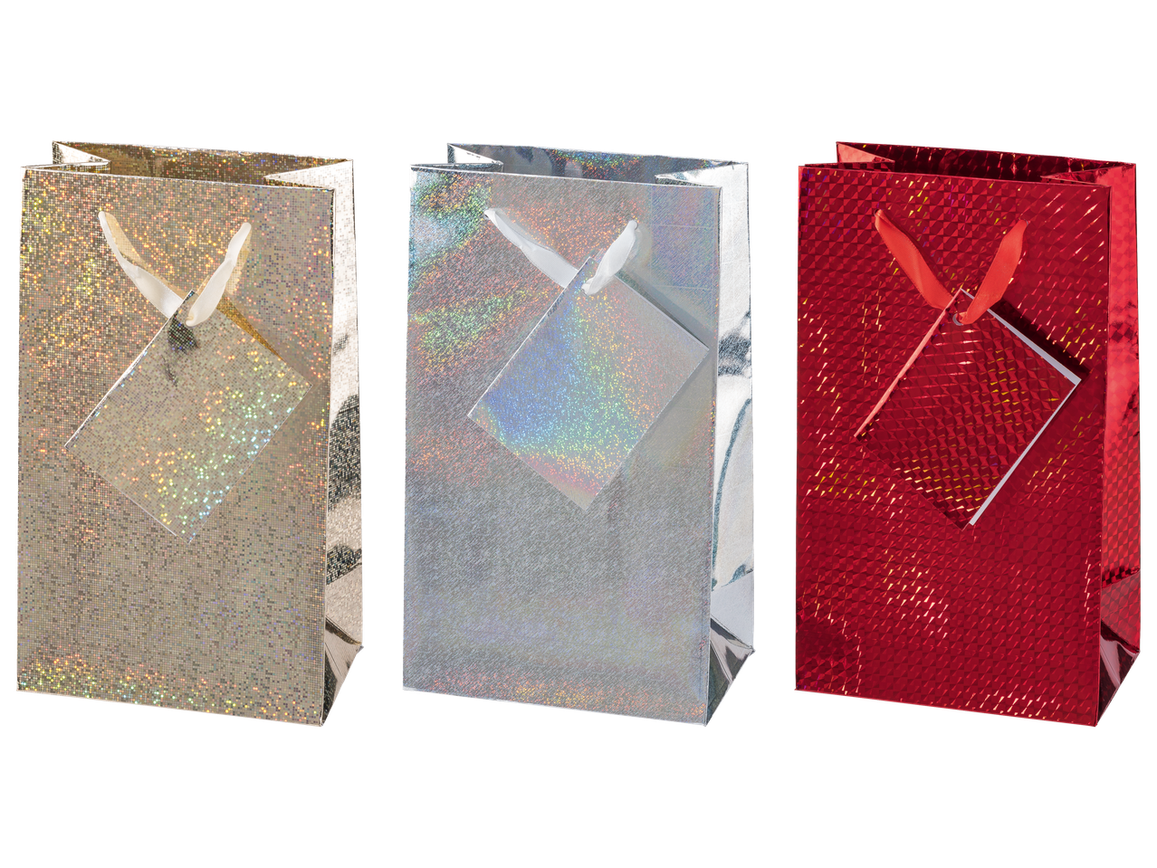 crelando® 3 kinkekoti komplekt kuldsetes, hõbedastes ja punastes toonides.