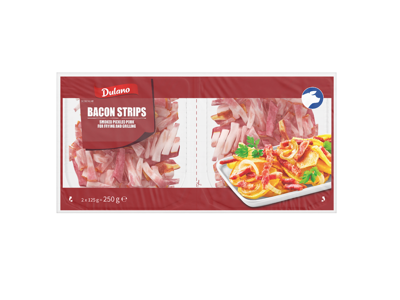 Dulano trake slanine za prženje i roštiljanje, 2 x 125 g = 250 g