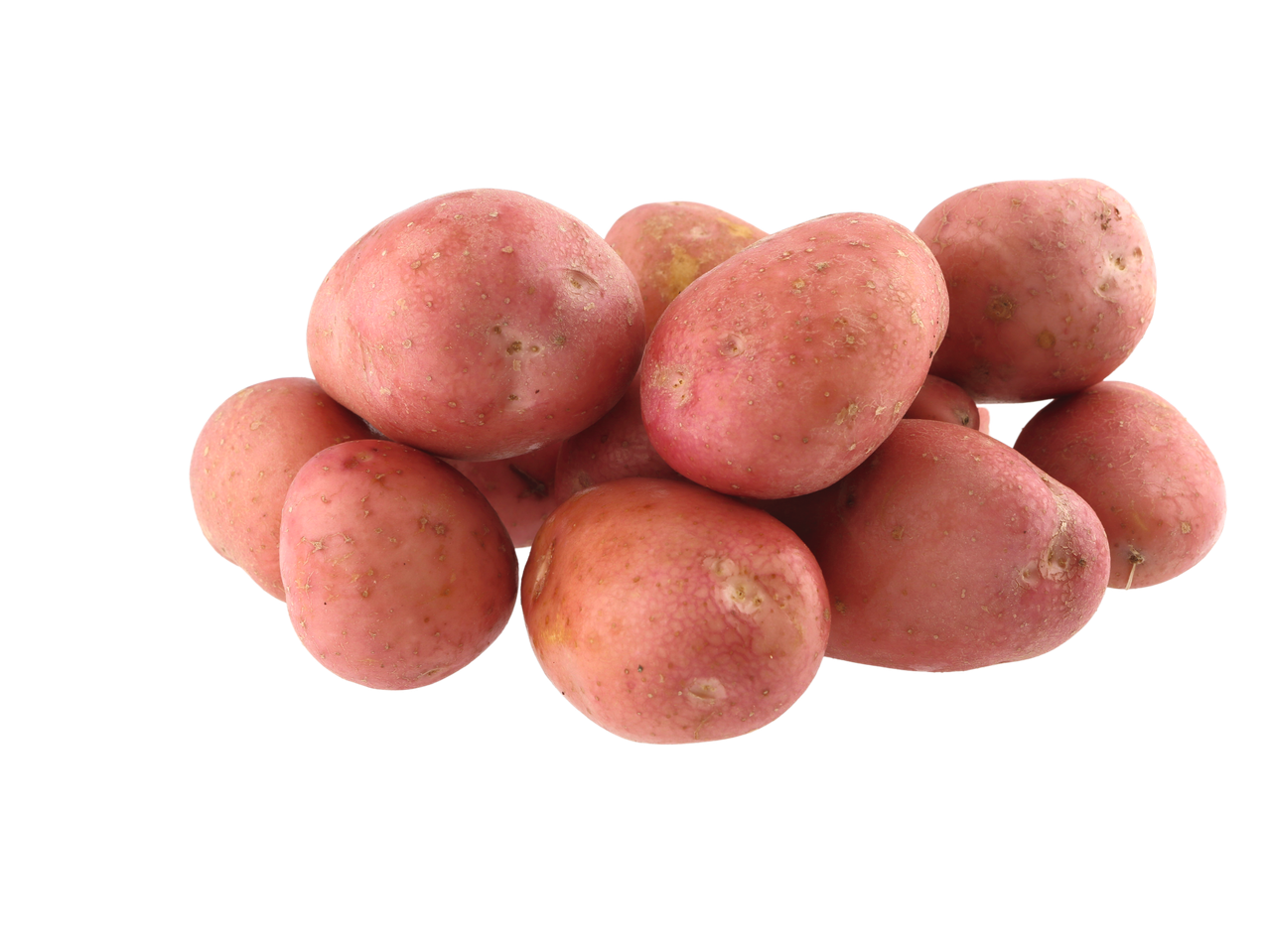 A pile of fresh red potatoes.