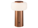 LIVARNO home batteridriven LED-bordslampa med kopparbas och vit skärm