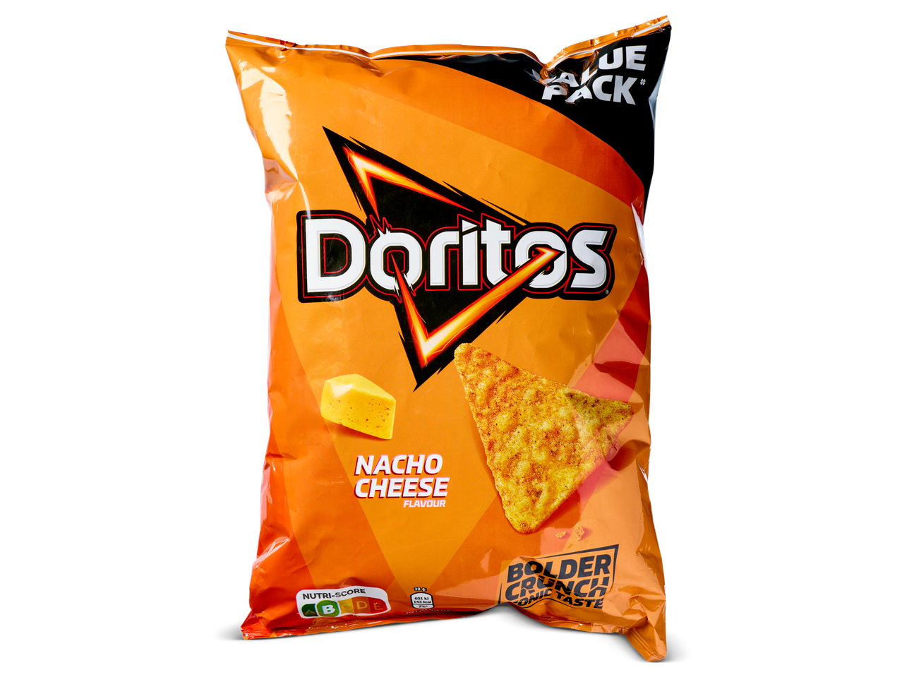 Doritos nacho kaas smaak chips in een voordelig pak.