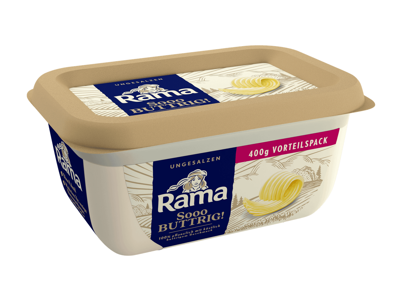Rama Sooo BUTTRIG! ungesalzene Margarine im 400g Vorteilspack