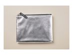 Silver zipper pouch