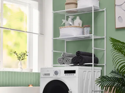 Mosógép feletti állvány