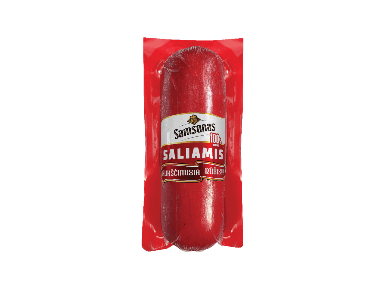 Samsonas 100% aukščiausios rūšies saliamis raudonoje pakuotėje