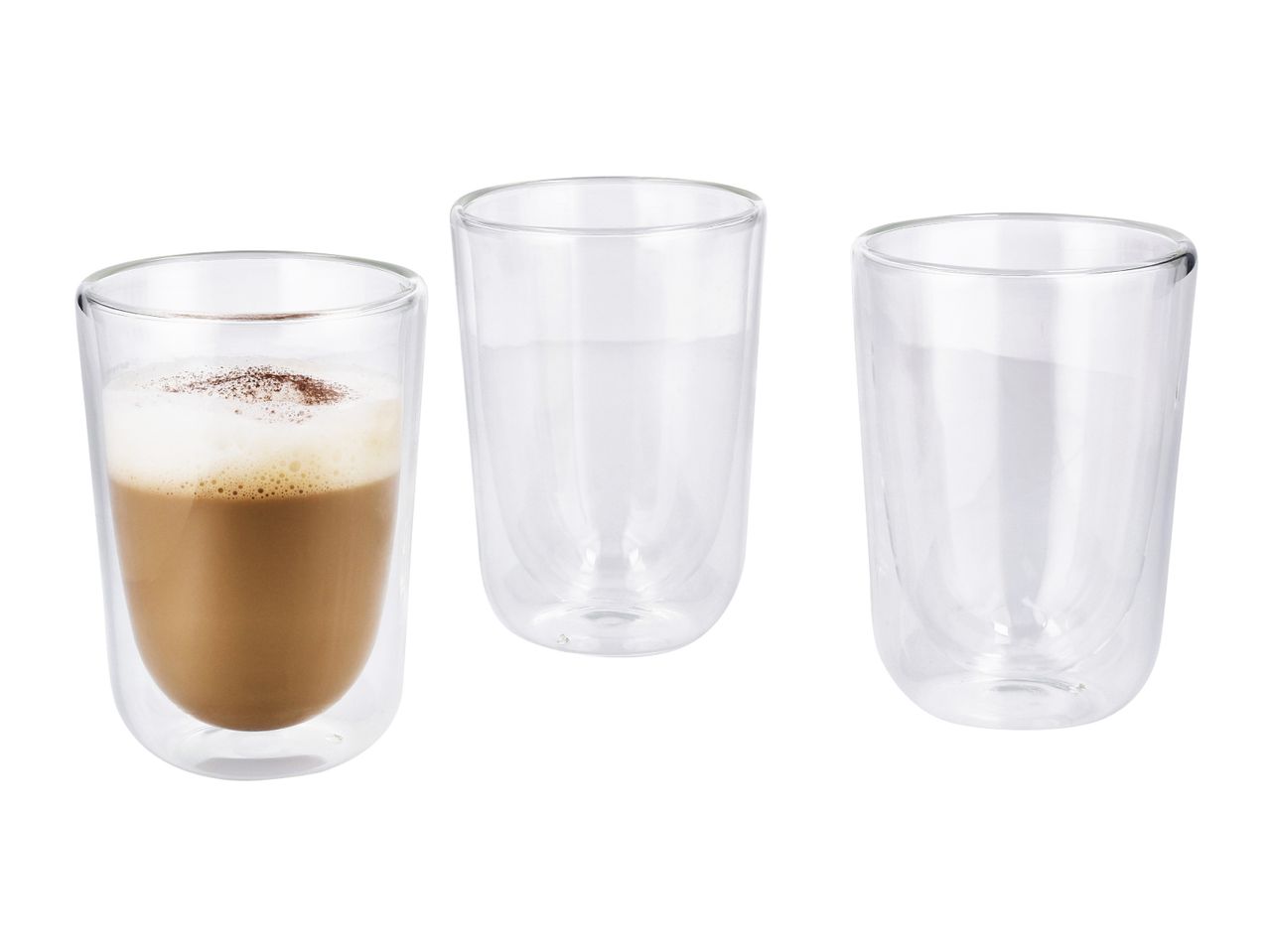 Silvercrest Insulated Cappuccino Glasses - 3 Pack