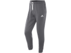 Grijze Adidas joggingbroek voor heren met wit trekkoord en wit logo.