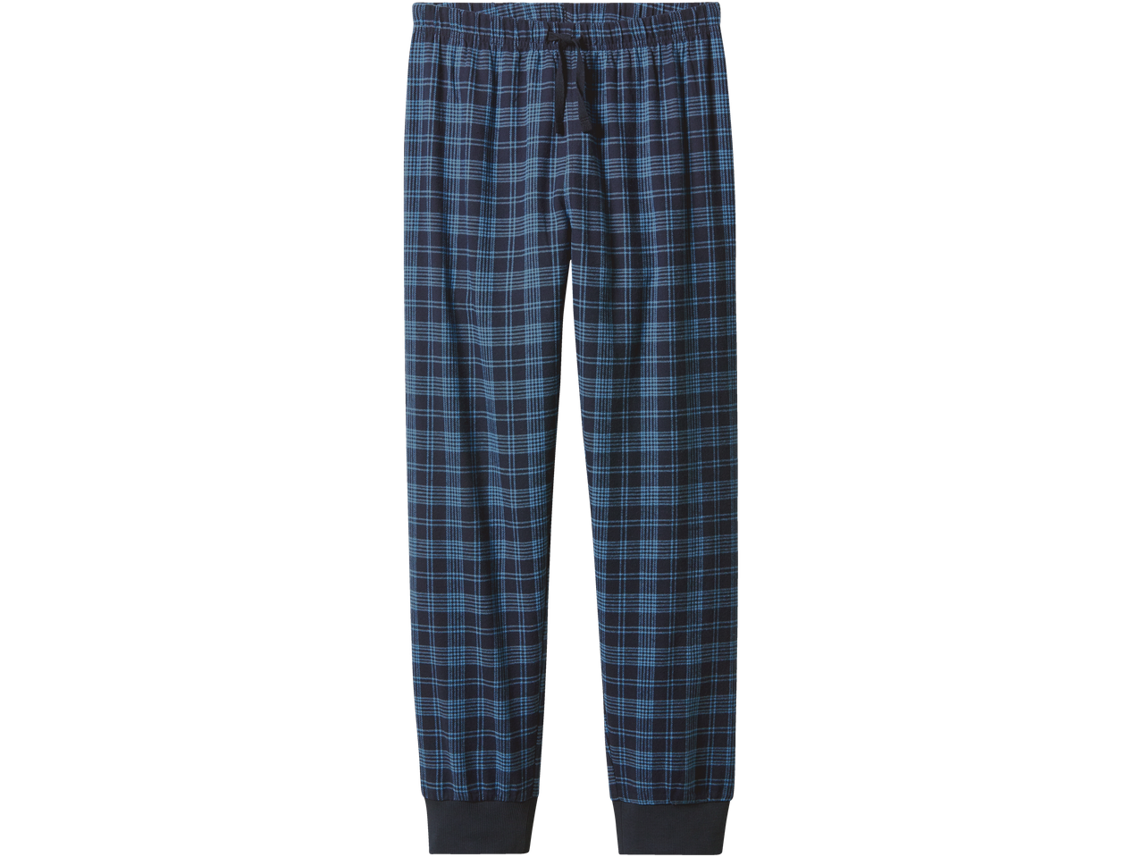 Vīriešu rūtainas pidžamas bikses, tumši zilas un zilas