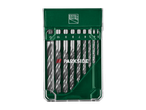 Conjunto de brocas multifuncionais PARKSIDE® HSS em caixa verde.