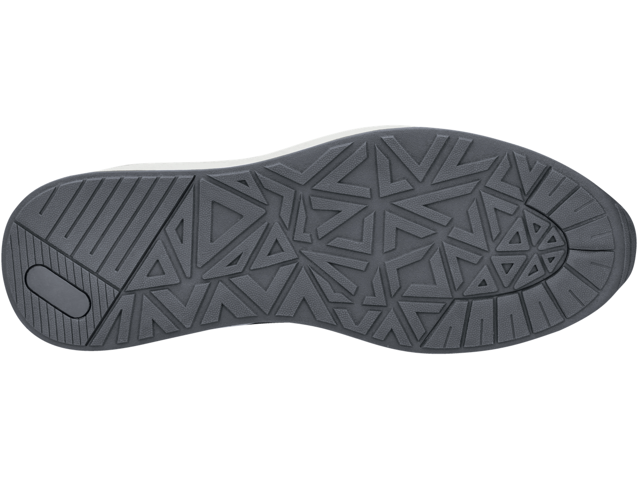 Sola de sapato ESMARA MEN com padrão geométrico e inserção antiderrapante.