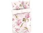 Pink floral duvet cover set with two pillows