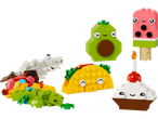Blocuri LEGO cu tematică kawaii de mâncare.
