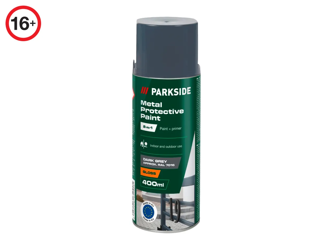 Parkside 400ml Metal Protective Paint - Dark Grey
