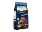 Dark blue bag of Italian-style croccantini, milk chocolate bars with nuts, 150g.
