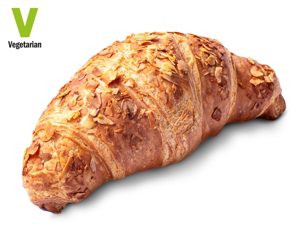 Vegetarian almond croissant.