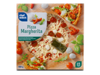 Verpakking van een Margherita pizza met mozzarella, gedroogde cherrytomaten en basilicumdressing, 480g.
