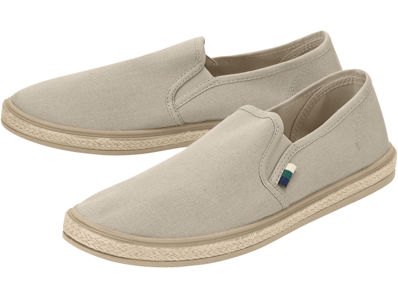 Încălțăminte bărbați ESMARA MEN: Două espadrile bej slip-on cu tălpi împletite