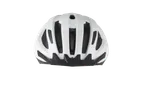 Cască de bicicletă alb-negru.