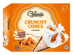 Gelatelli Crunchy Cones Caramel: 6 hoorntjes met knapperige lagen.