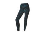 Leggings mit abstraktem Muster in Schwarz und Türkis
