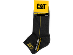 Meias robustas de trabalho CAT, pretas, com logótipo amarelo e tamanhos EU 39-42, UK 6-9.