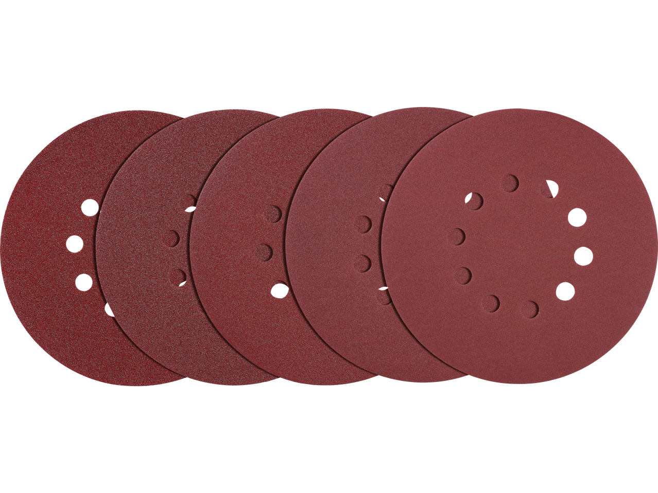 Conjunto de lixas PARKSIDE® com discos vermelhos perfurados